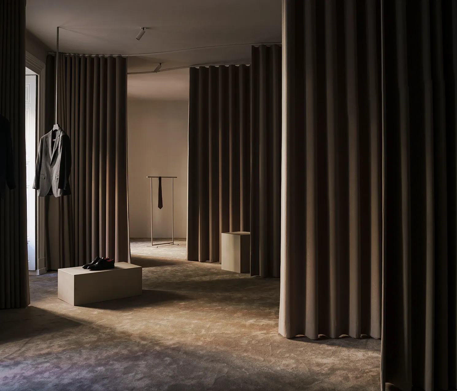 Dark hallway interior