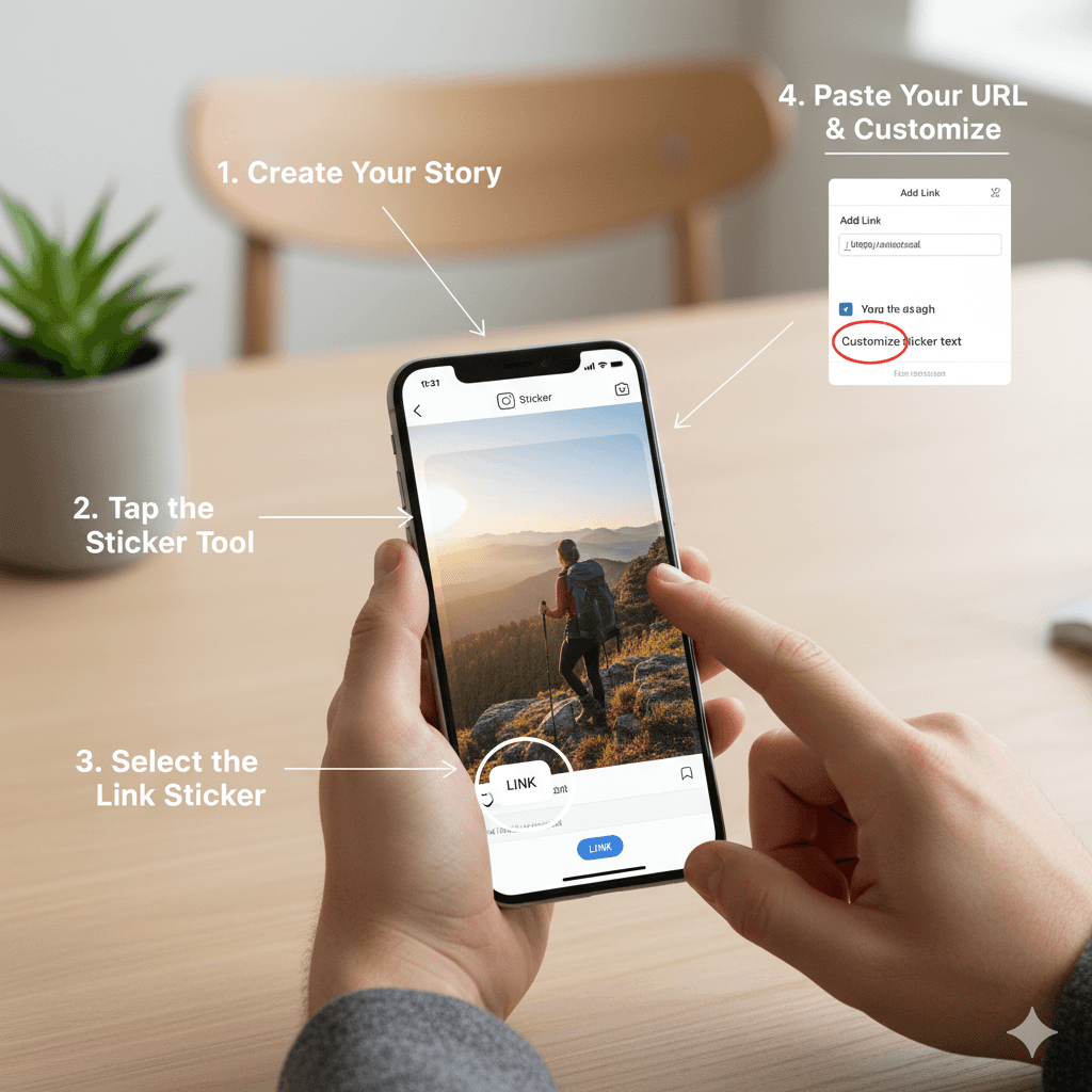 How to put a Link to your Instagram Story