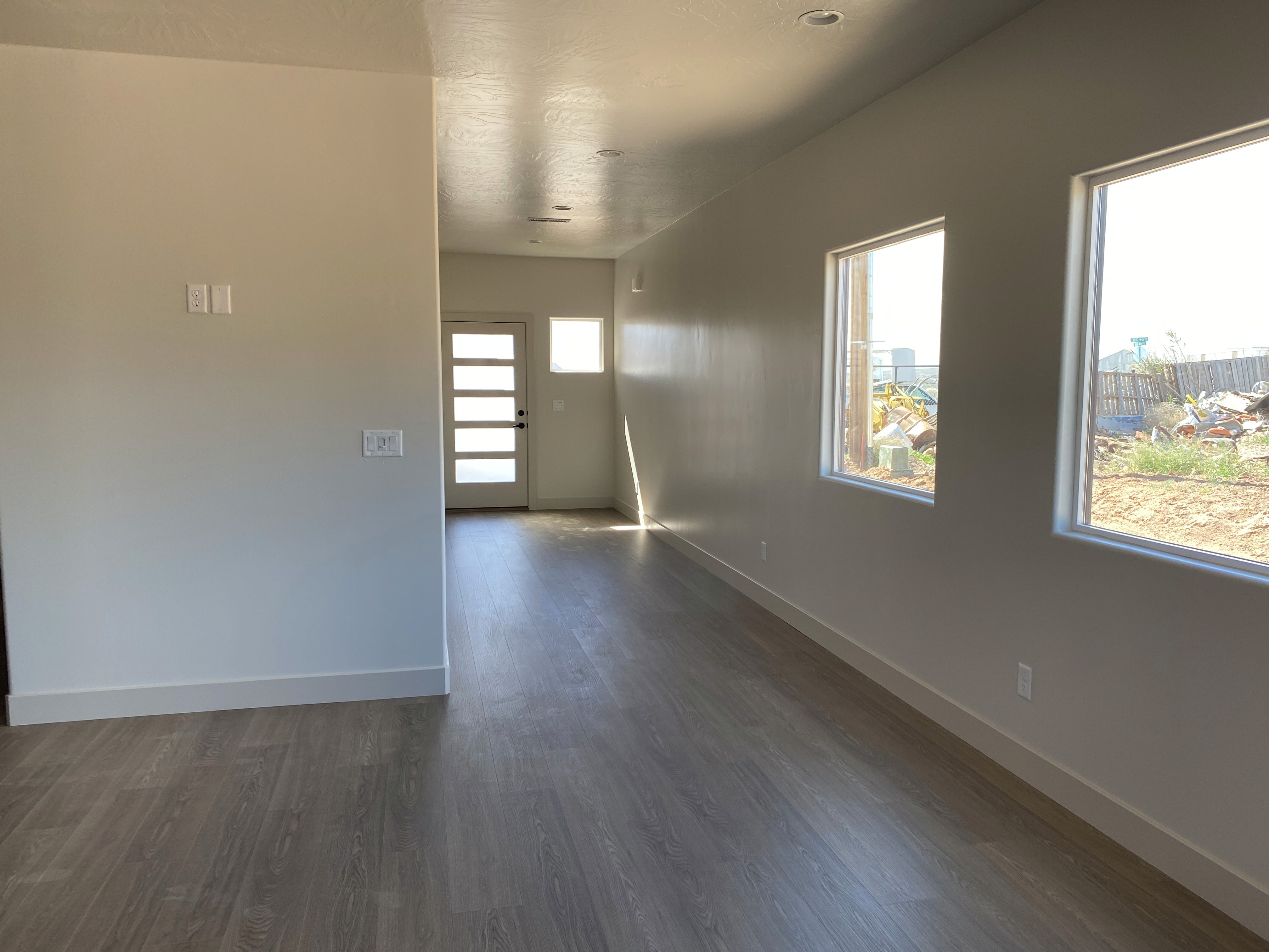 Entryway of a Hurricane, Utah duplex with natural light and clean design.
