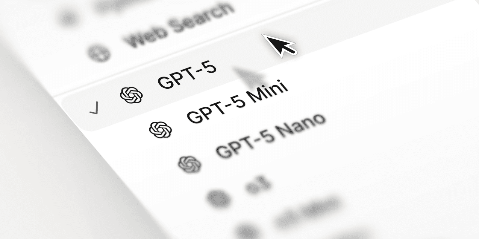 User selecting GPT-5 within V7 Go