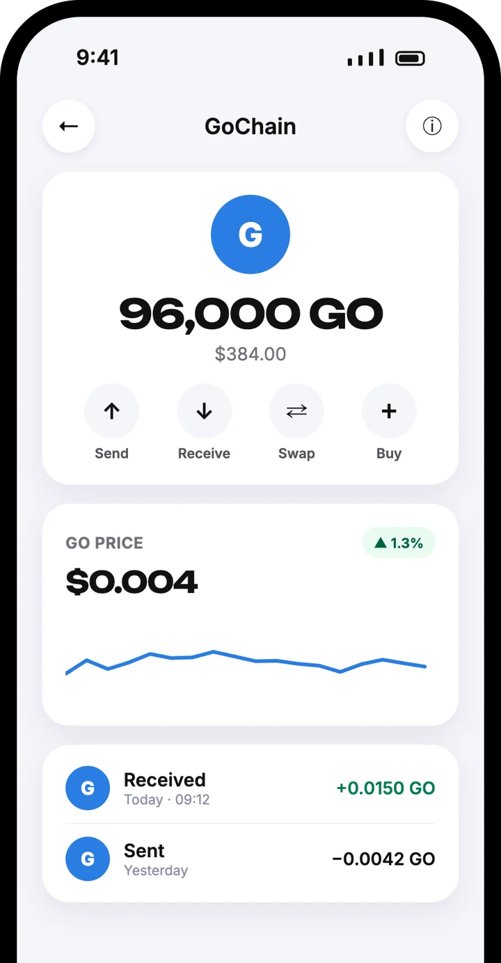 Atom Wallets app screen
