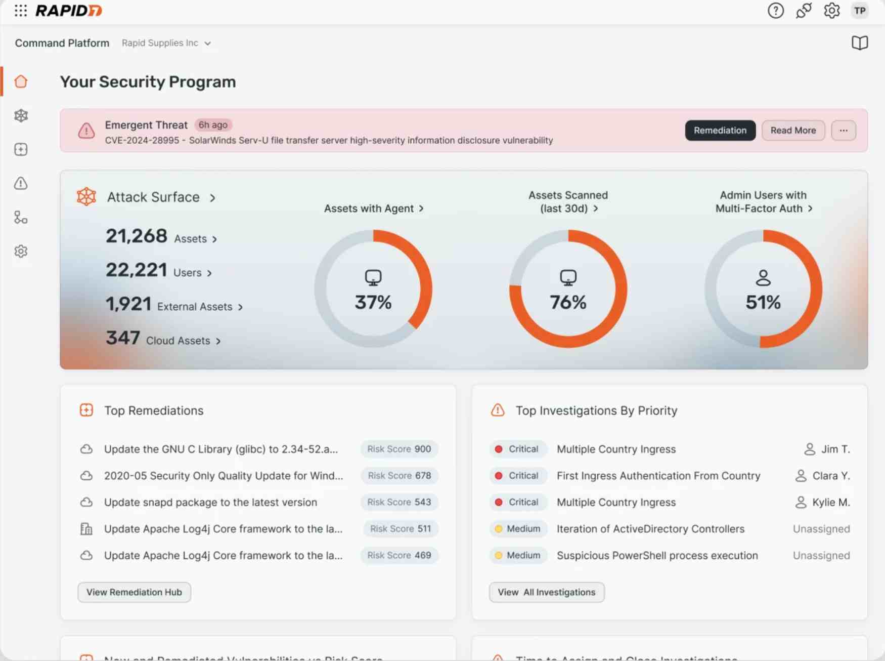 Rapid7 Dashboard