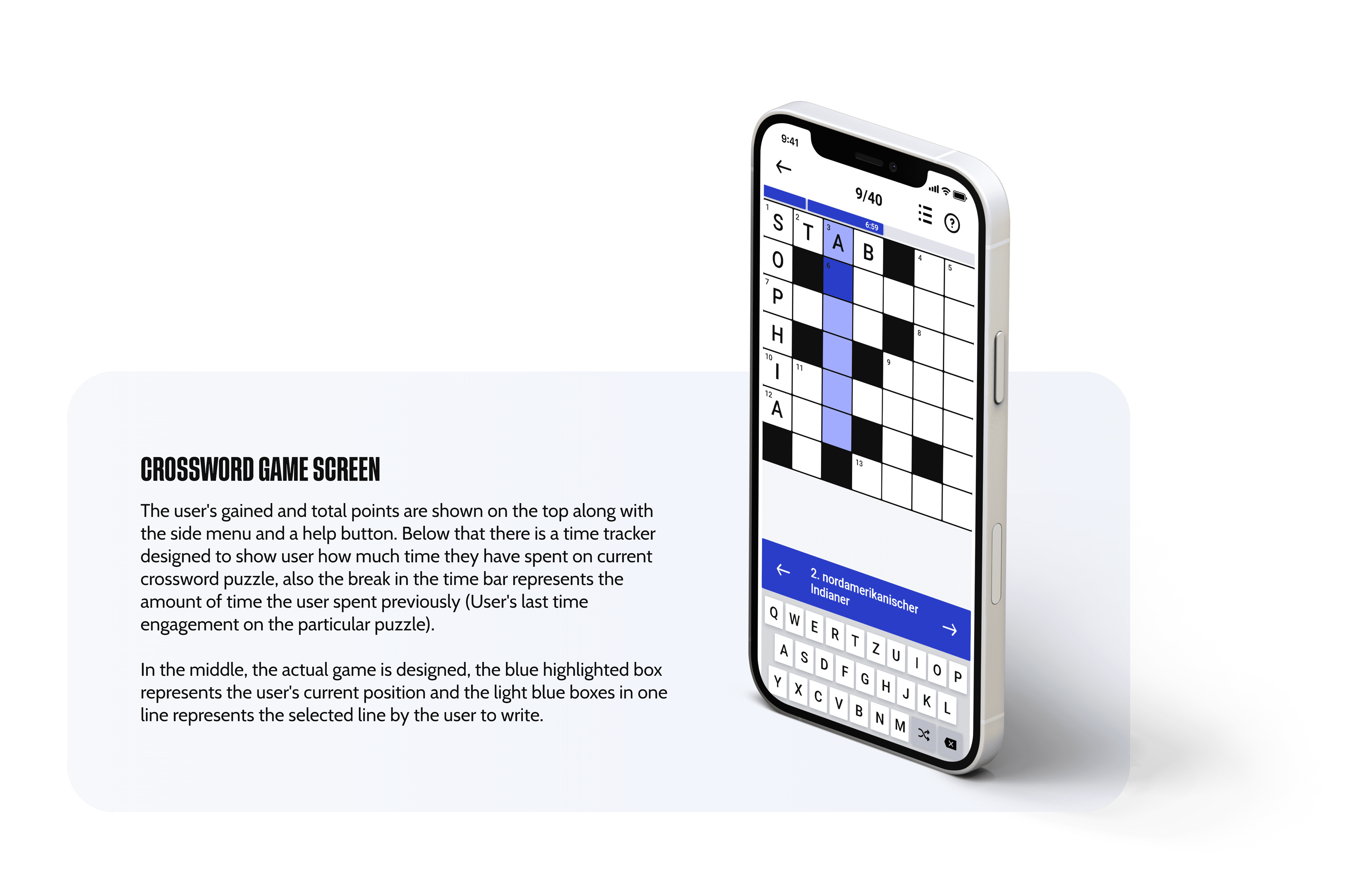 Crossword Game Screen