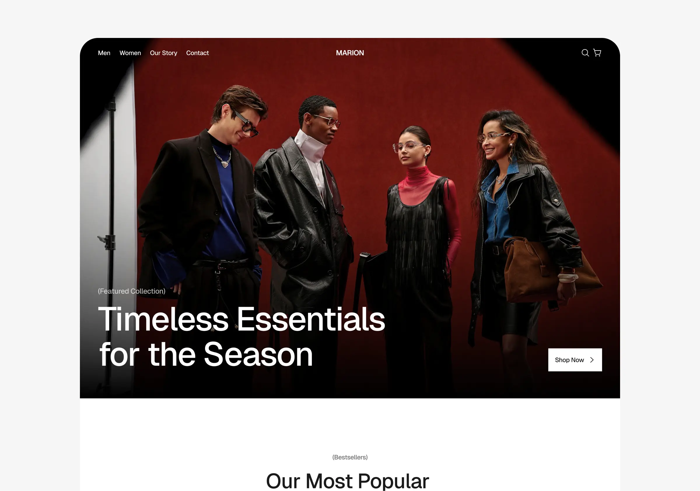 Conversion focused ecommerce website template call to action section