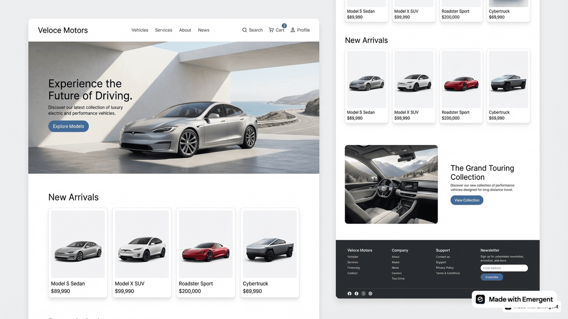 car website made with emergent