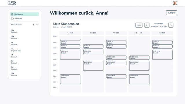 MyNextLesson - Pitch Calender Use