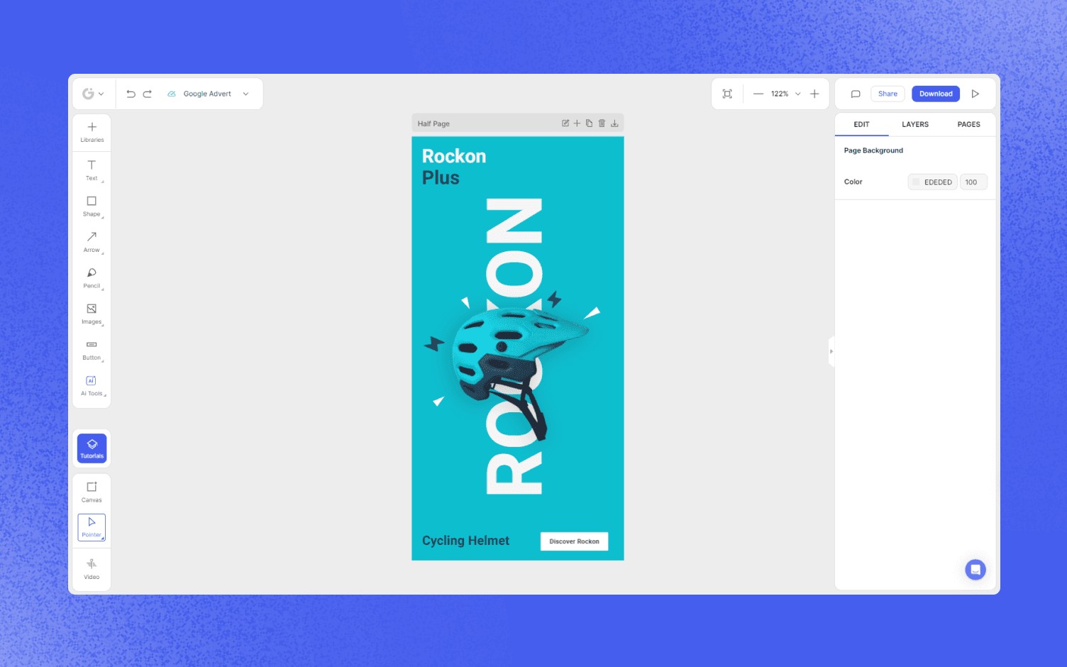 half page google ad design glorifyapp