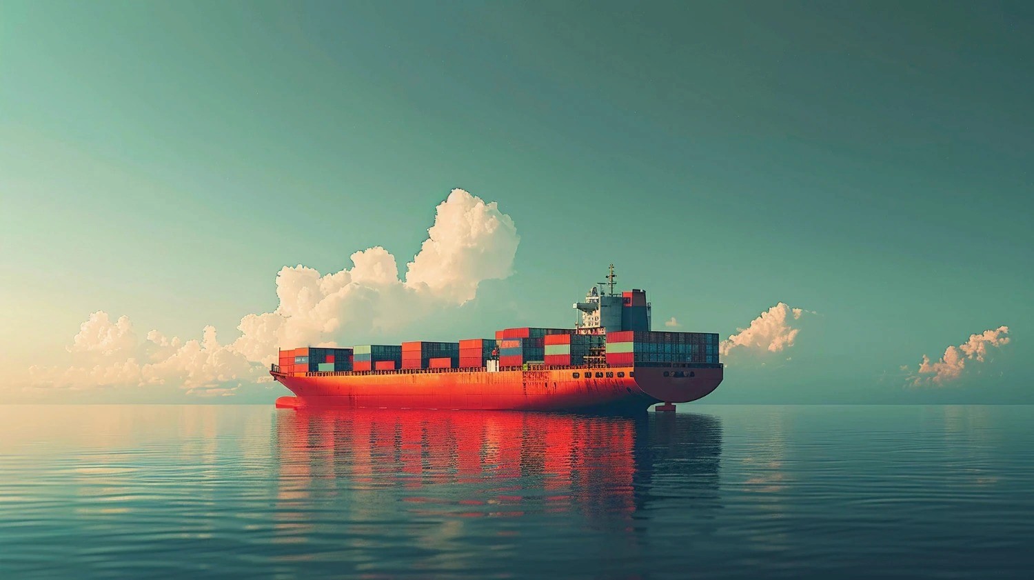 architectural photography of cargo containers stack