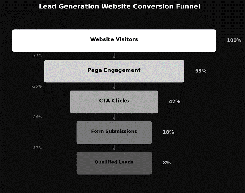 lead generation website conversion funnel