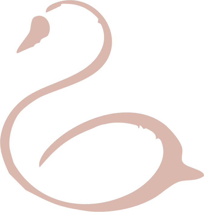 Logo incorporating swan motive