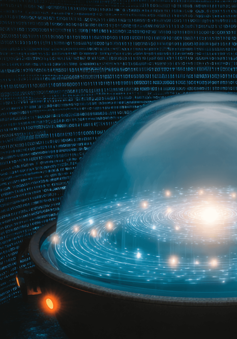 Illustration of the machine learning lifecycle, including data collection, training, evaluation, and deployment