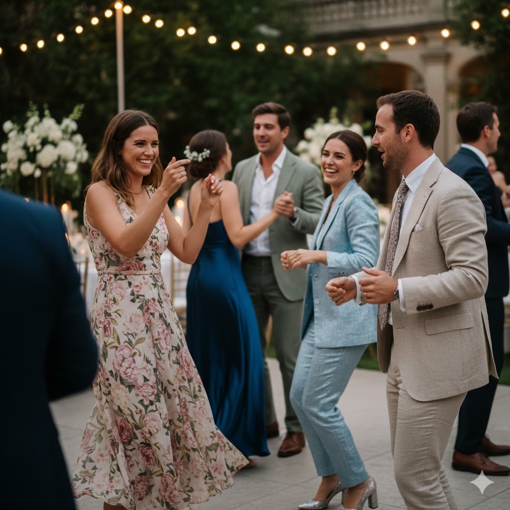 A circle of people sitting cross-legged, meditating with hands in a prayer position. Soft, warm lighting.