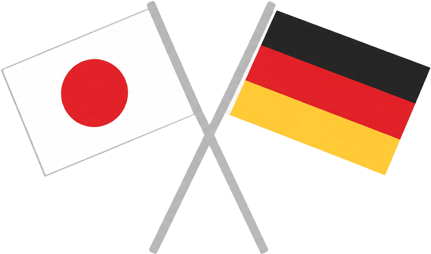 日本とドイツの交流を表す国旗