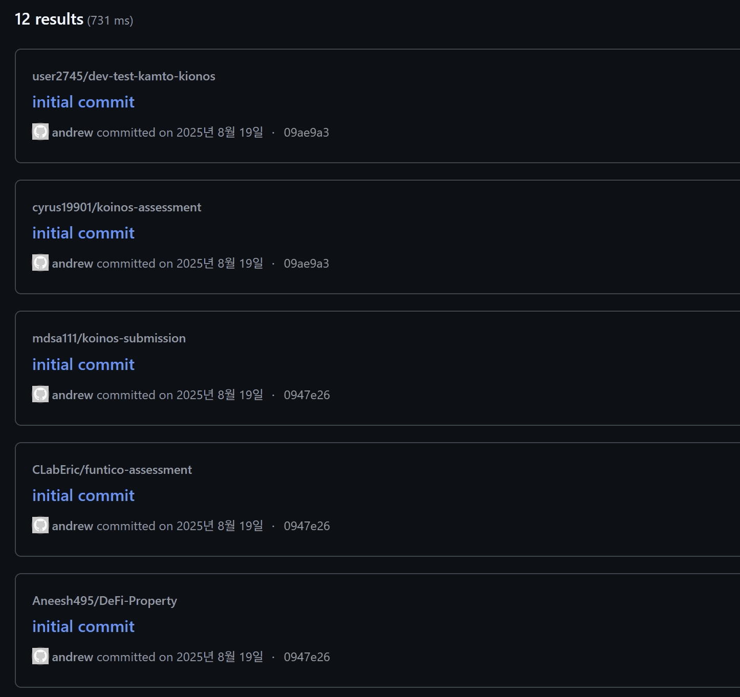Coding test-related repositories