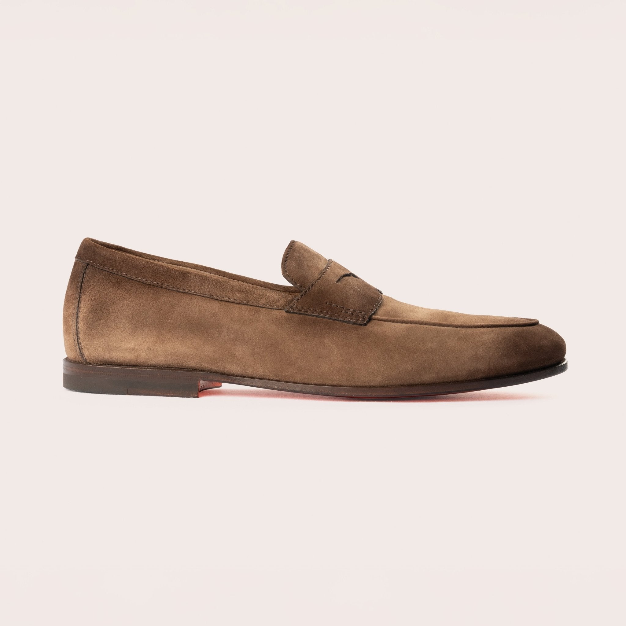 Men’s light brown suede Carlo loafer - Mandelli UK