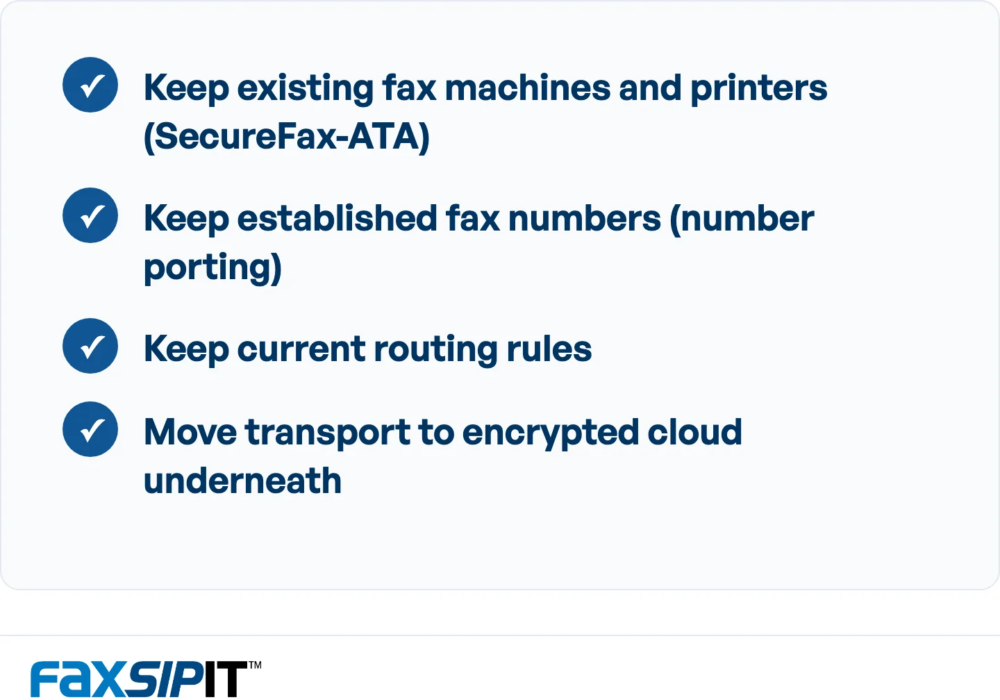 What an enterprise keeps when migrating to cloud fax with FaxSIPit.