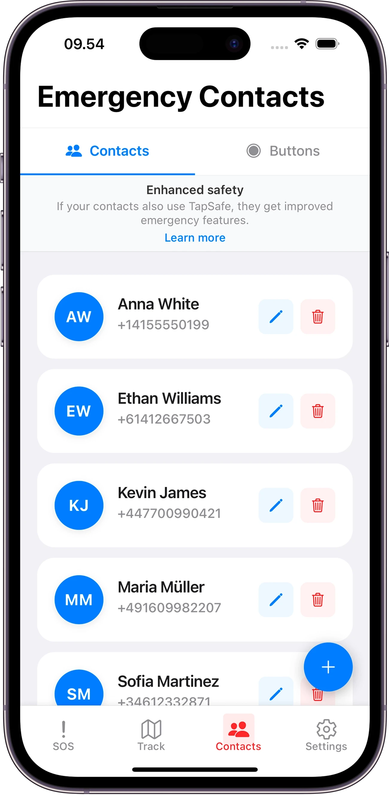step 1 of safety: adding your trusted contacts