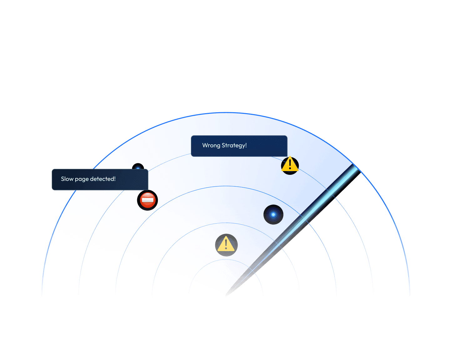Casa Verde Framer template with radar circles and warning icons.