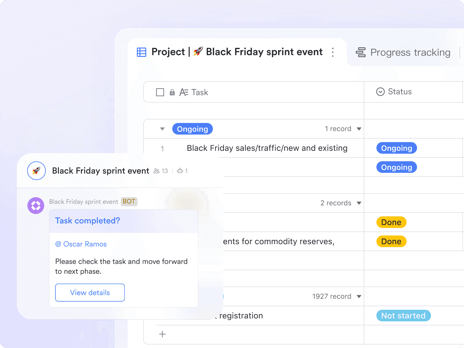 Backlog management in Lark