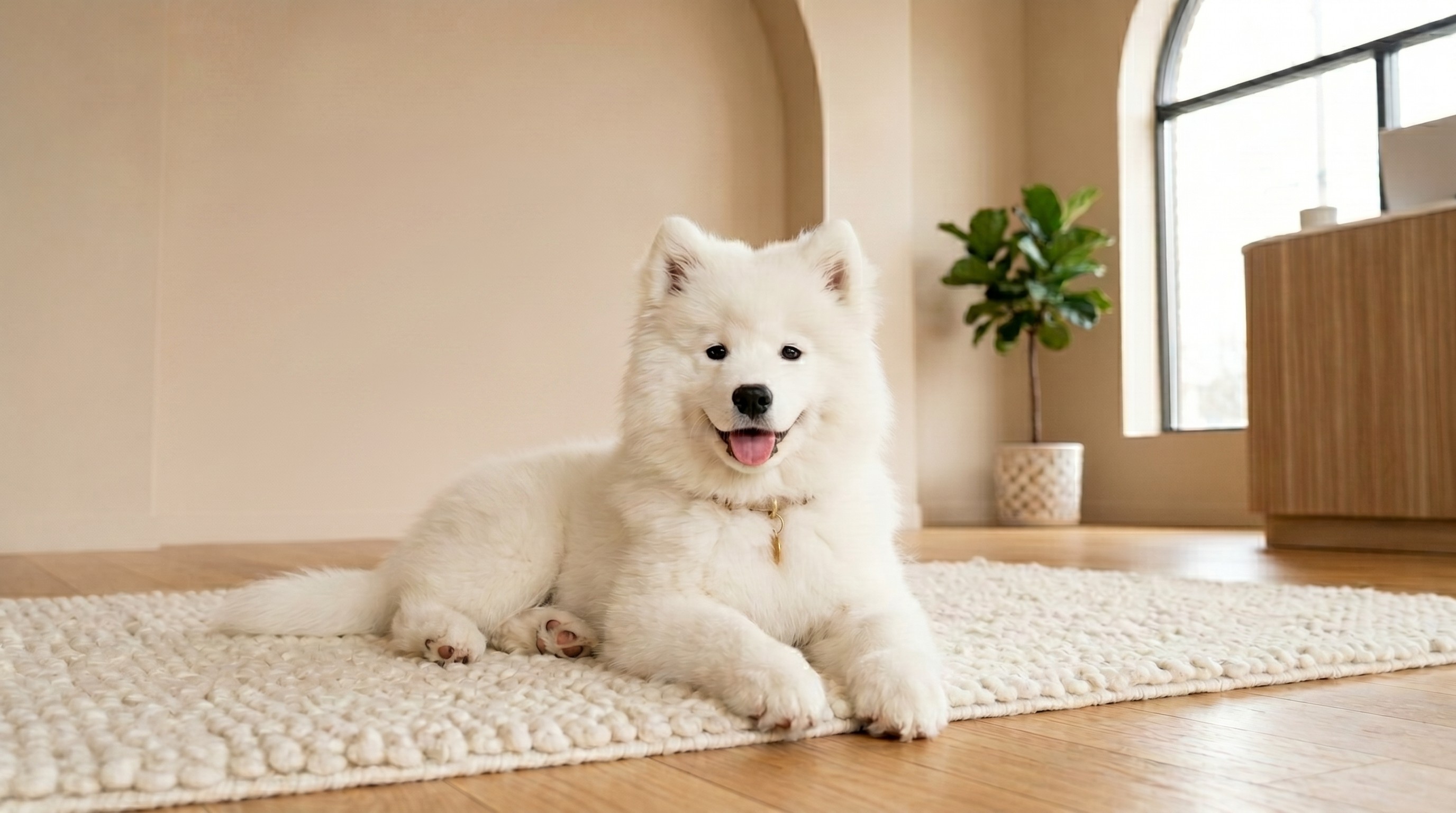 beautiful samoyed puppy