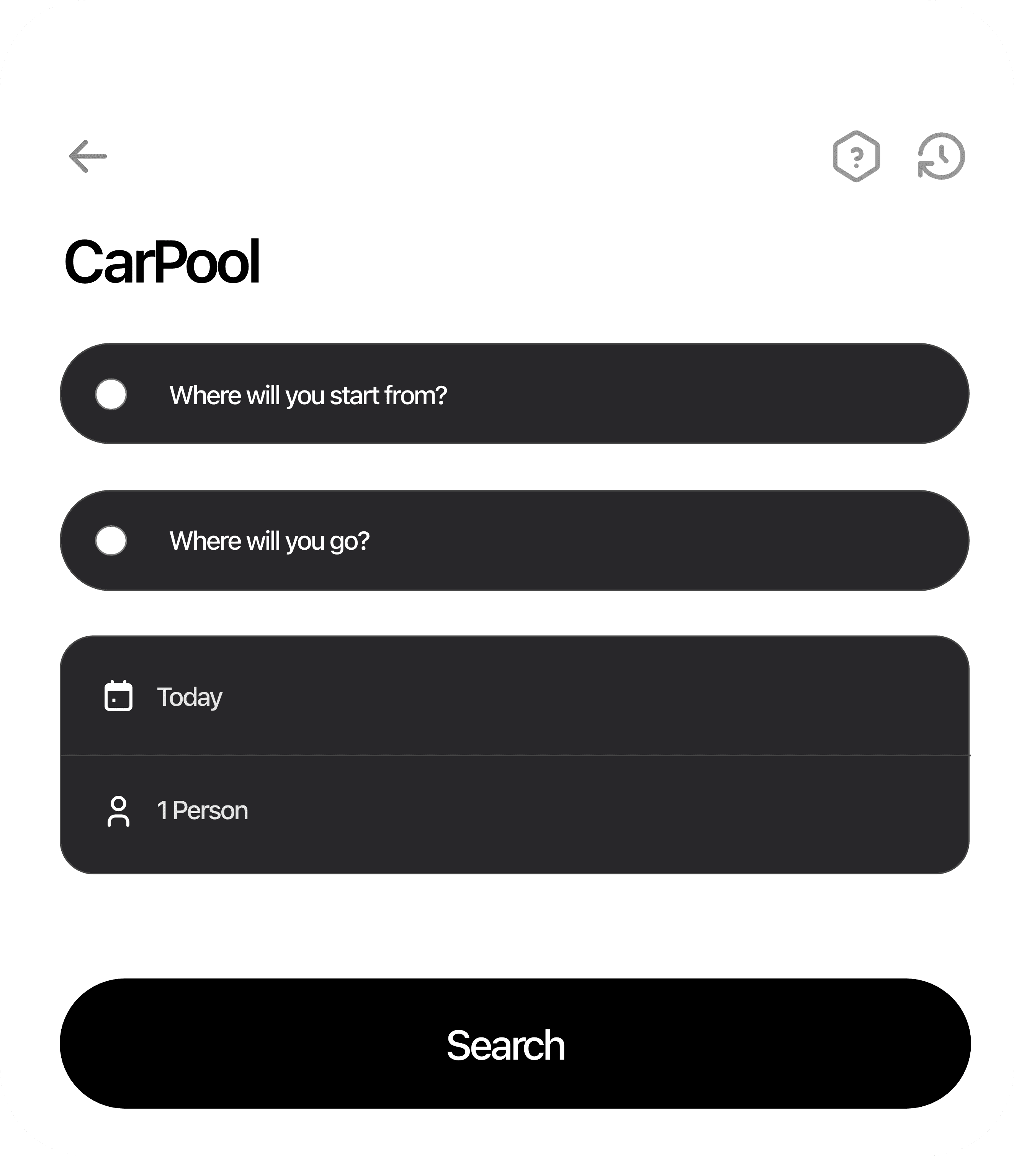 App sections illustrations