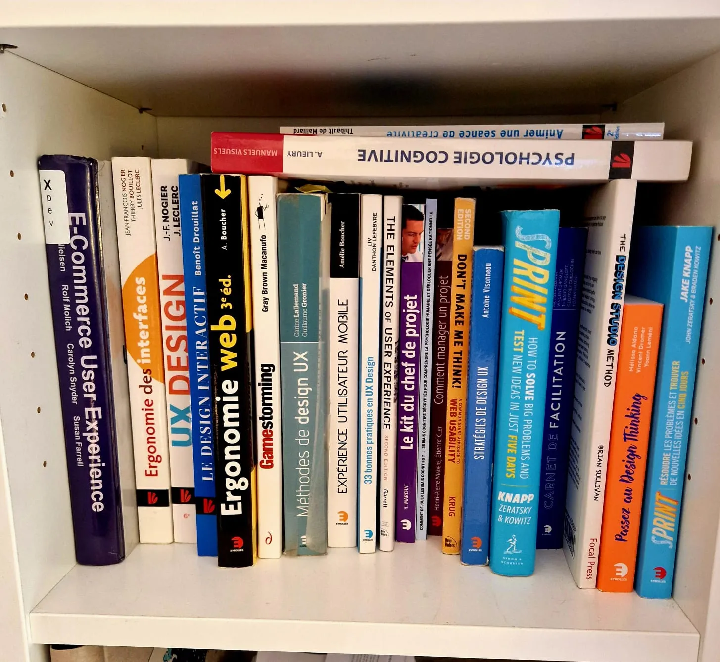 Photo des livres de ma bibliothèque