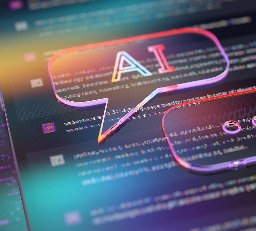 AI Advisor chatbot with speech bubble