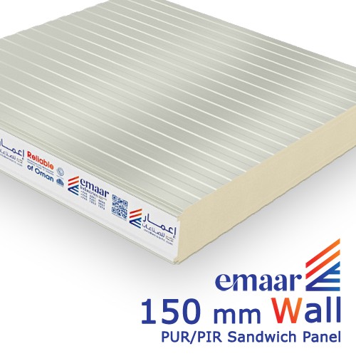 150mm Wall PU & PIR Cold Room Sandwich Panel