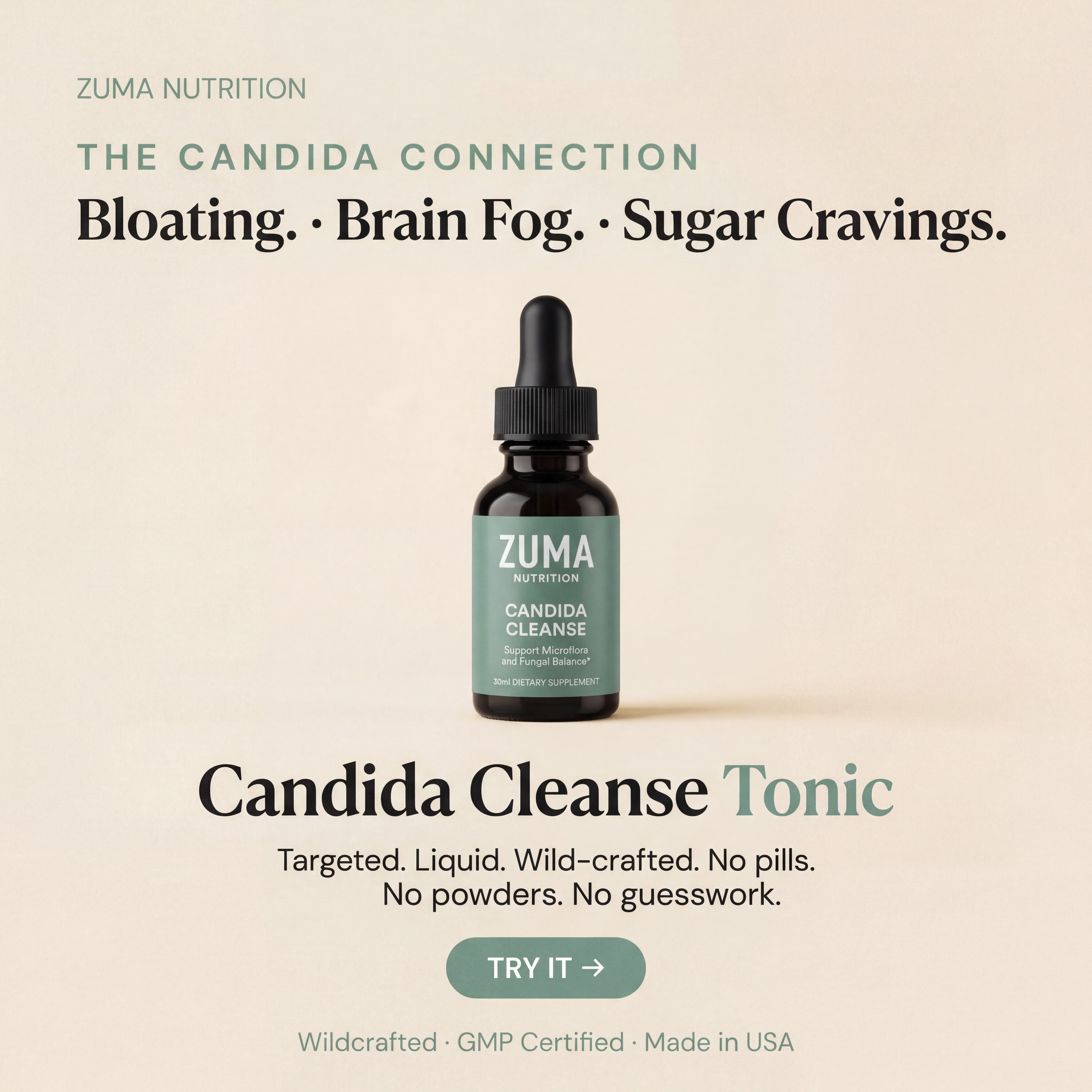 Bloating. Brain Fog. Sugar Cravings.