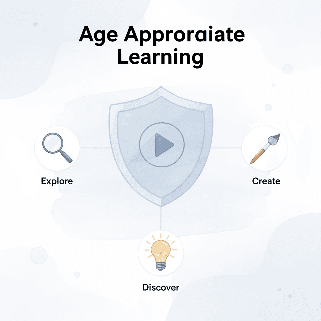 Shield diagram showing age-appropriate learning elements