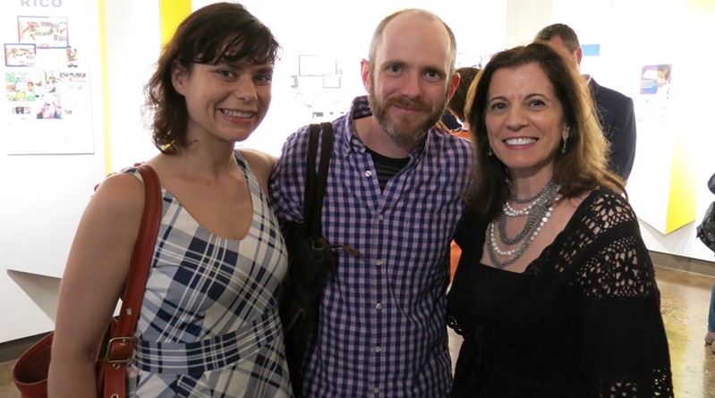portrait of two women and a man in the middle