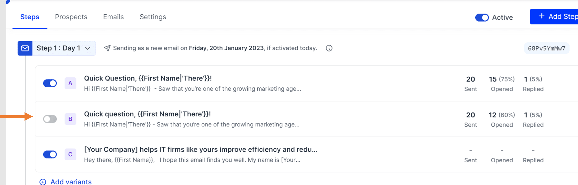 Saleshandy Automation and Follow-Up Sequences