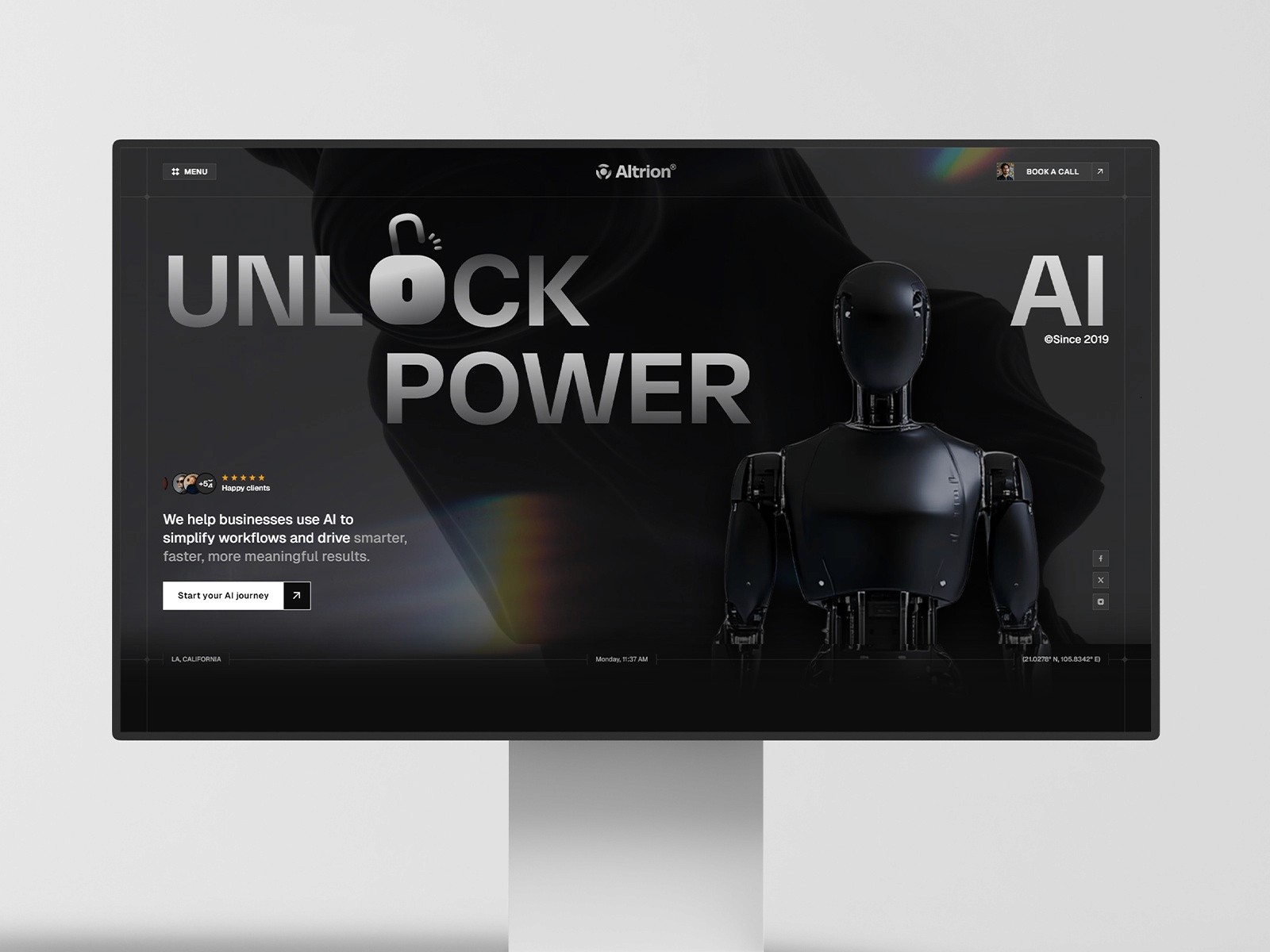 Altrion — 现代专业 AI 机构落地页设计灵感