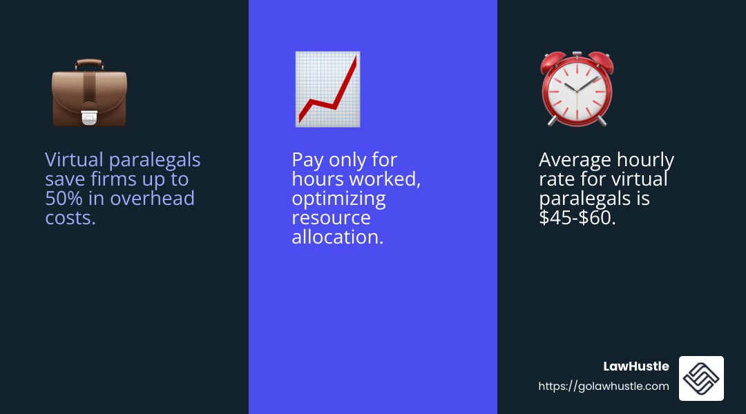 Hourly rate comparison - virtual paralegal services pricing infographic 3_facts_emoji_blue