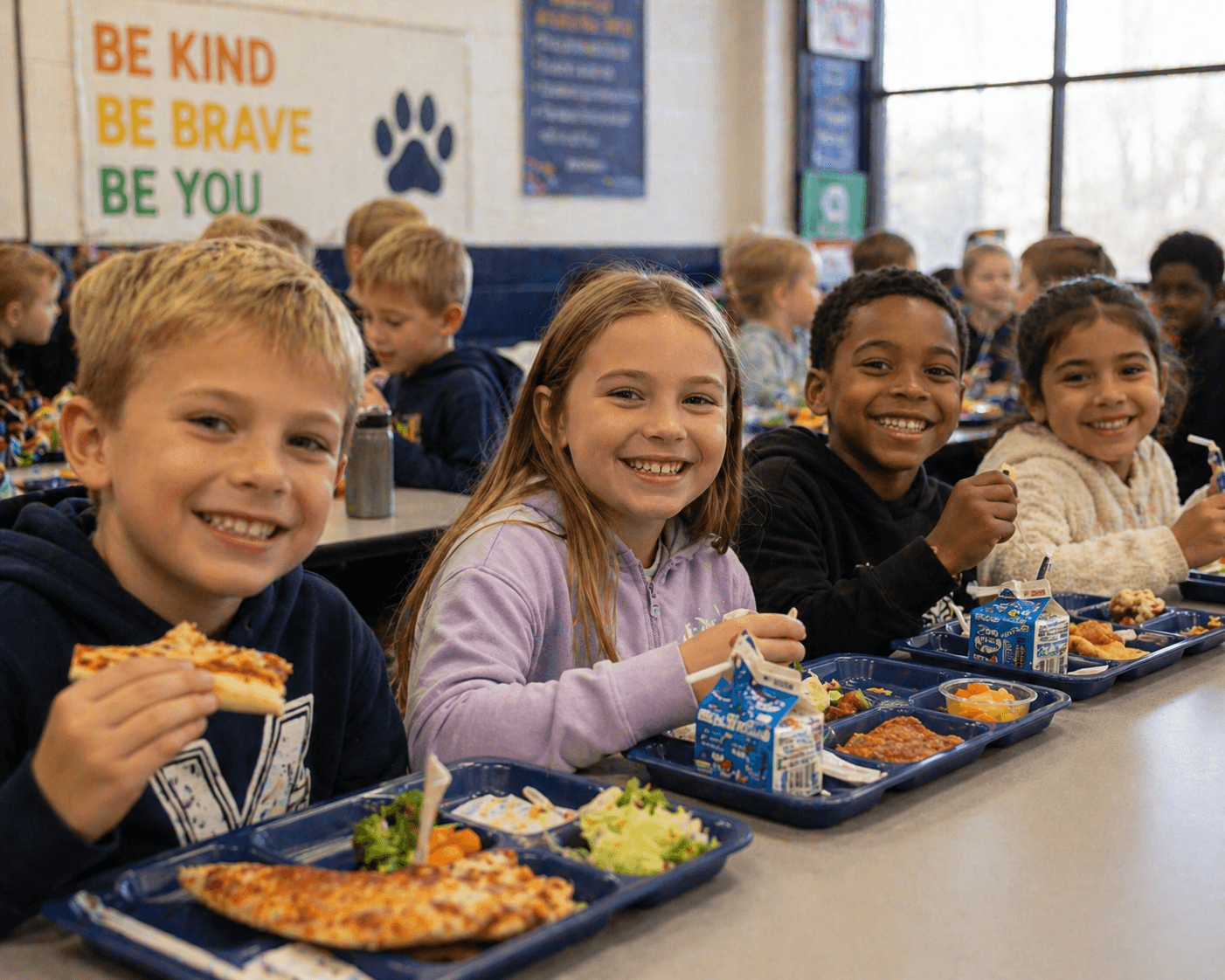 kids at lunch
