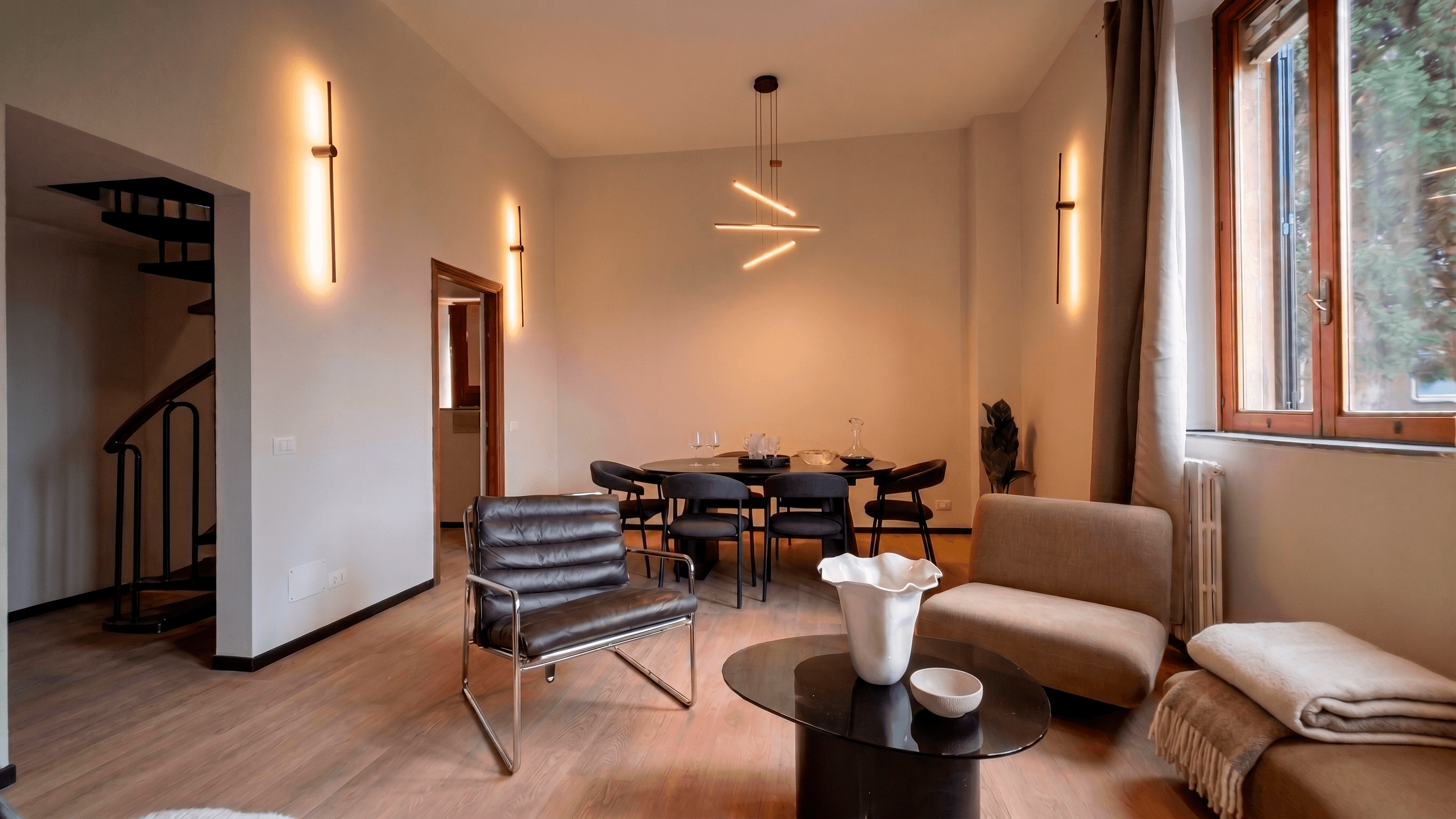 Unitas Italica, Italian family home interior with designer shelving, Rome.