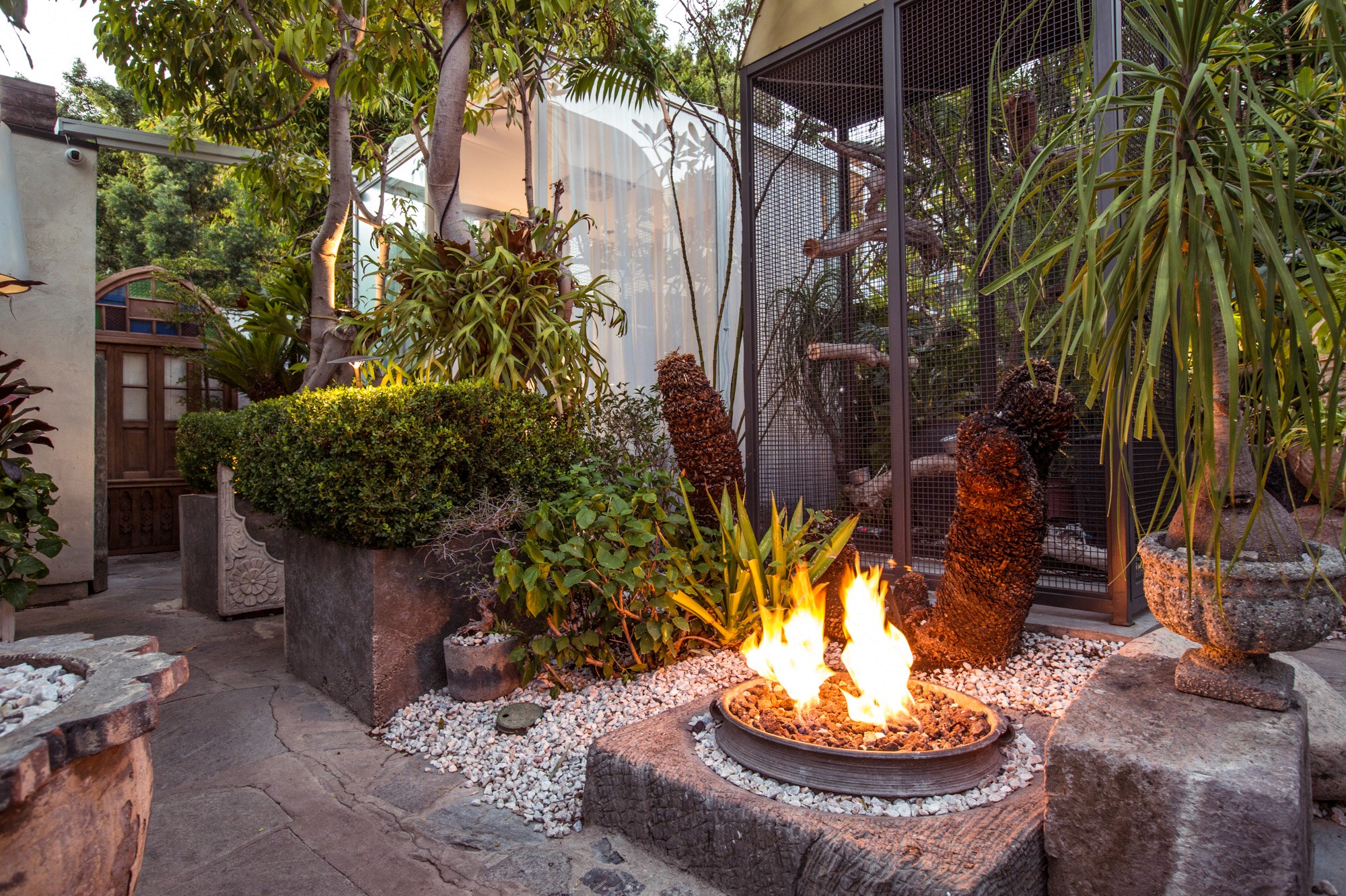 Natural area outside the Woods WeHo dispensary.