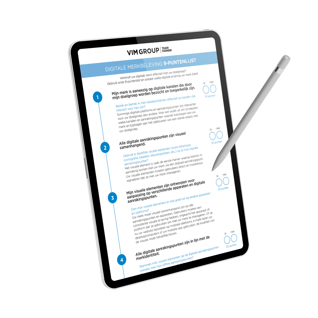 Checklist digitale merkbeleving