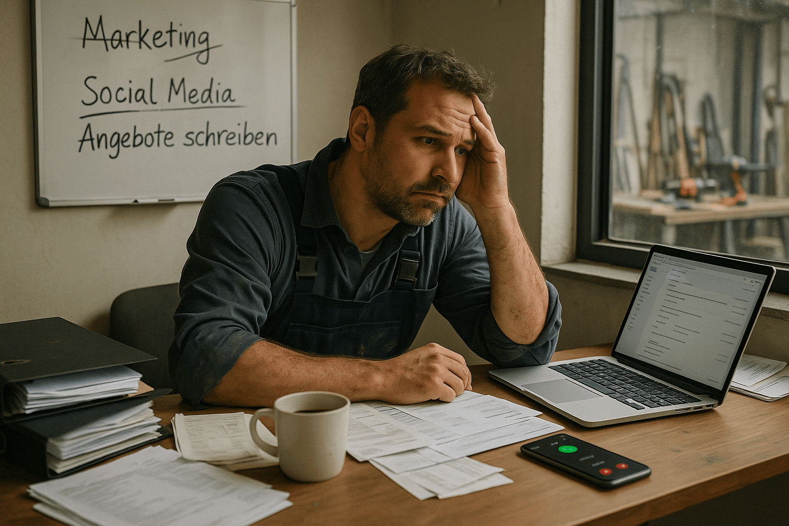 Unglücklicher Dienstleister (ChatGPT)