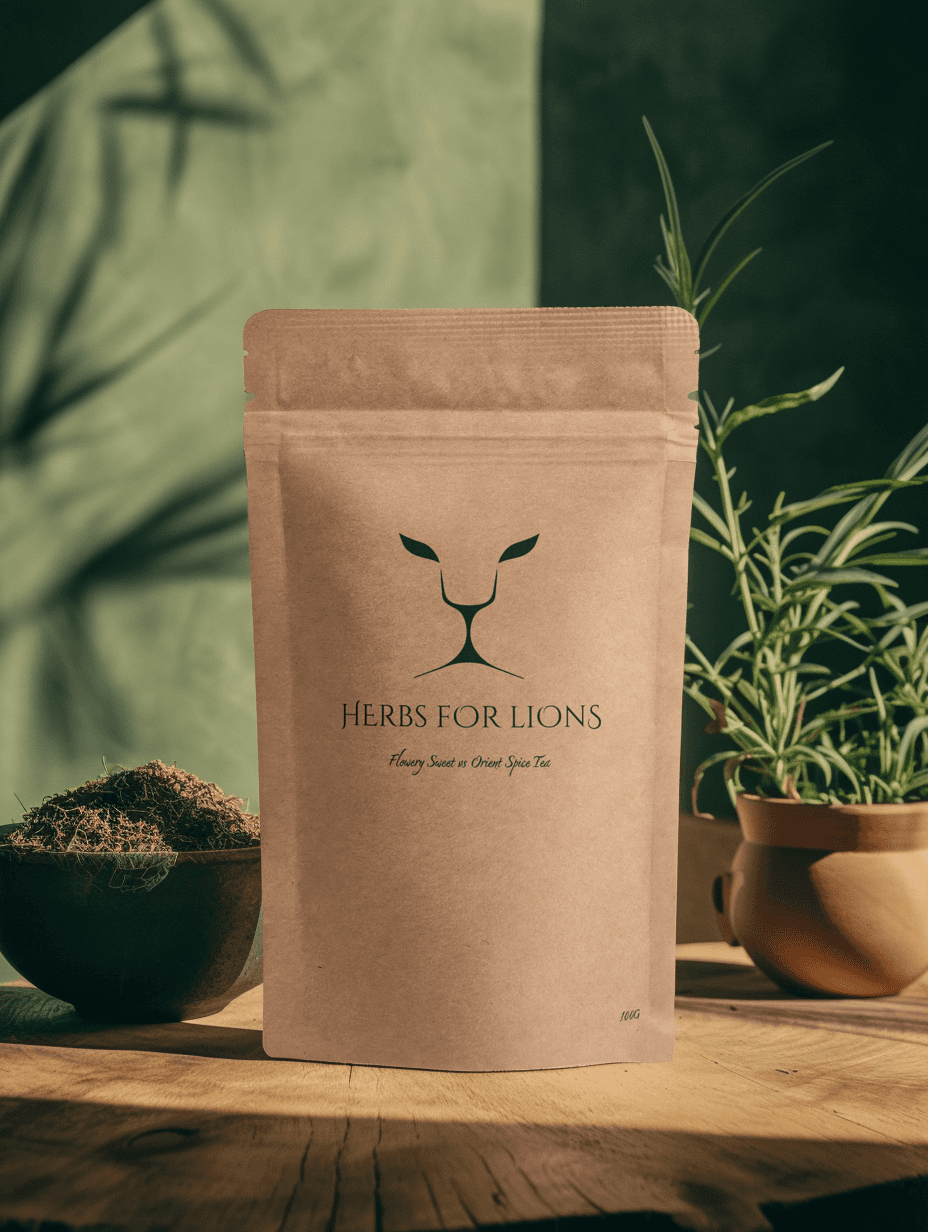 Herbs For Lions packaging design