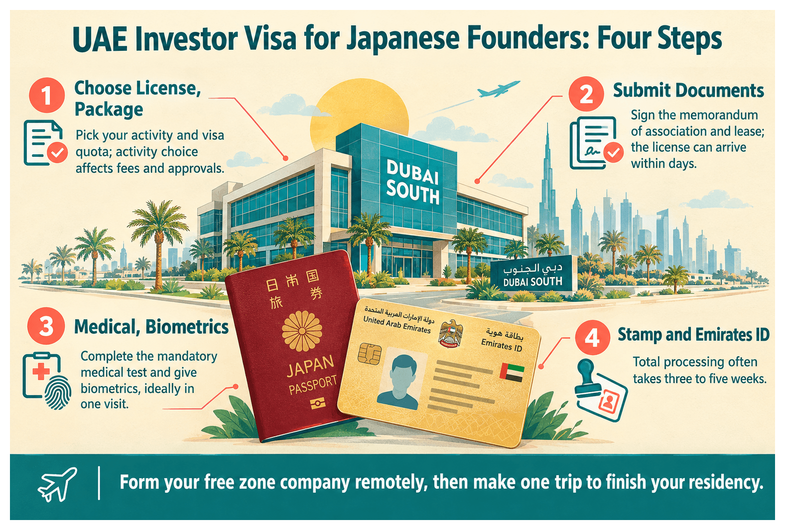 Infographic: UAE Investor Visa for Japanese Nationals: Cost and Steps