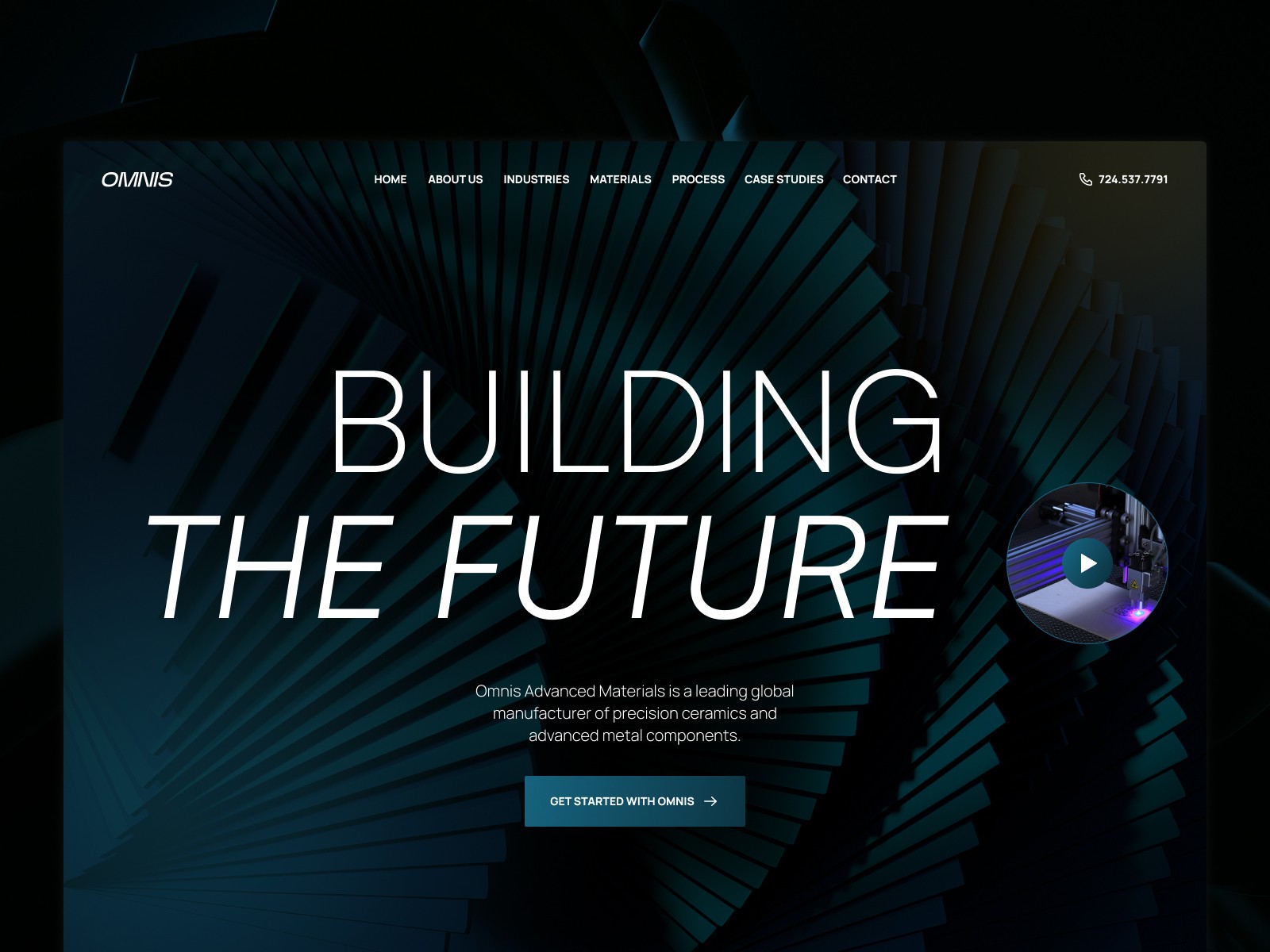 presentation of a responsive B2B Framer website template, showing the hero section of the homepage.