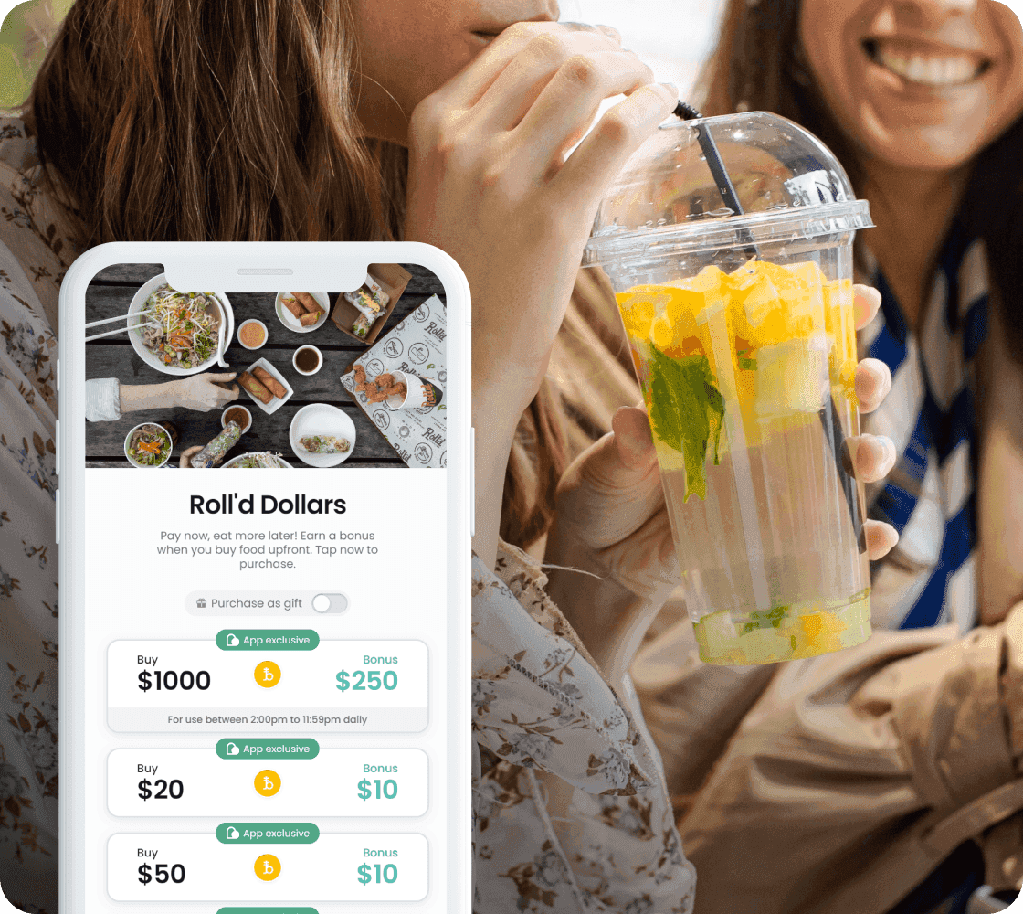 customer order at table and use loyalty program