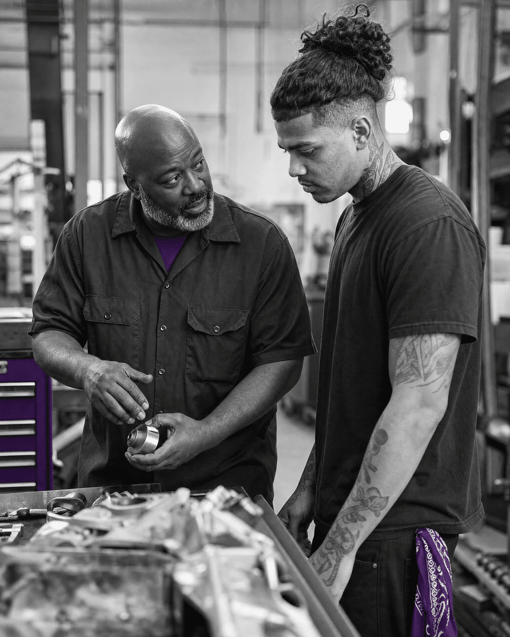 Employer connecting a justice-impacted candidate with workplace opportunity.