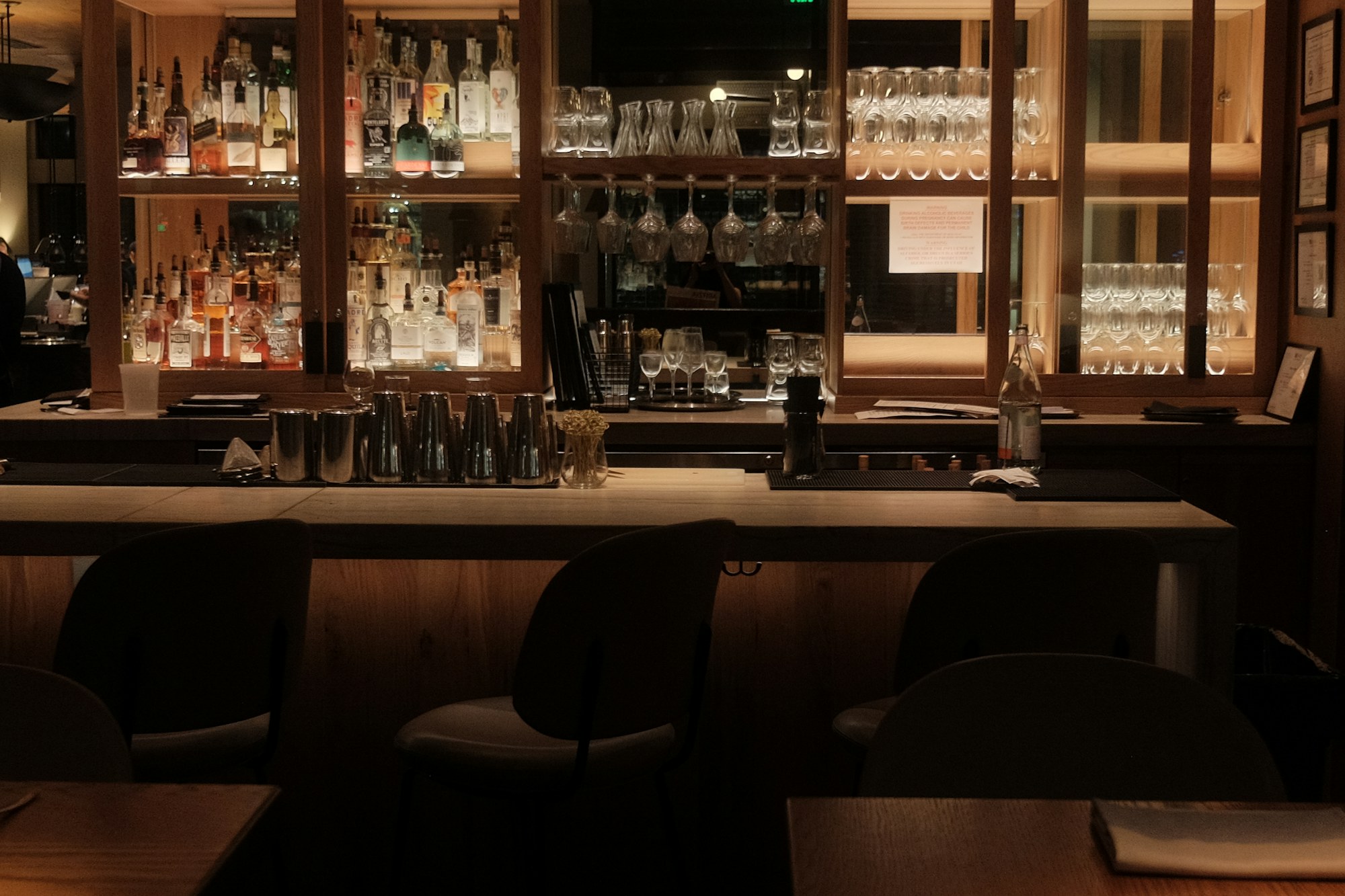 Back bar, vermouth shelf