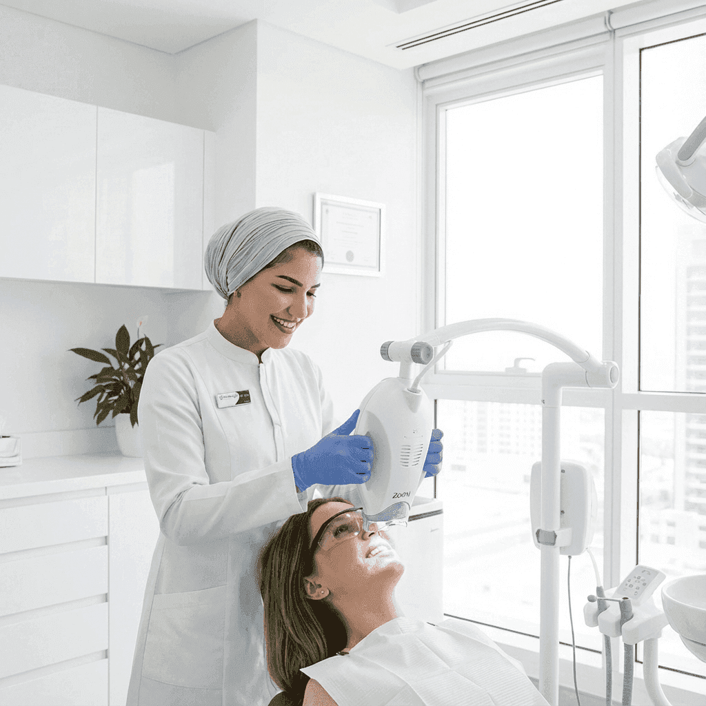 خدمات تبييض الأسنان من مركز إنفزلاين الطبي