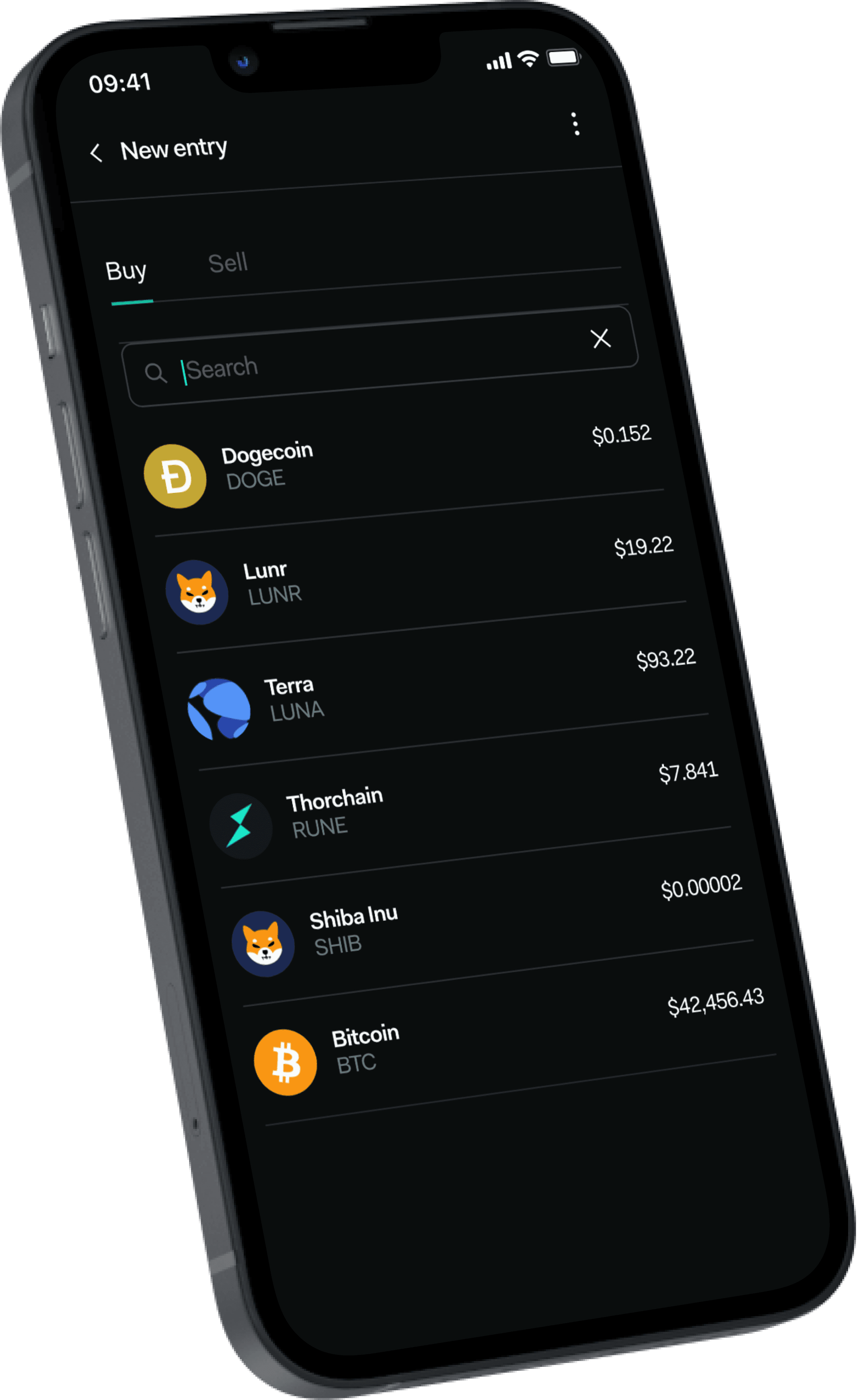 Manual Cryptocurrency Purchase Mockup