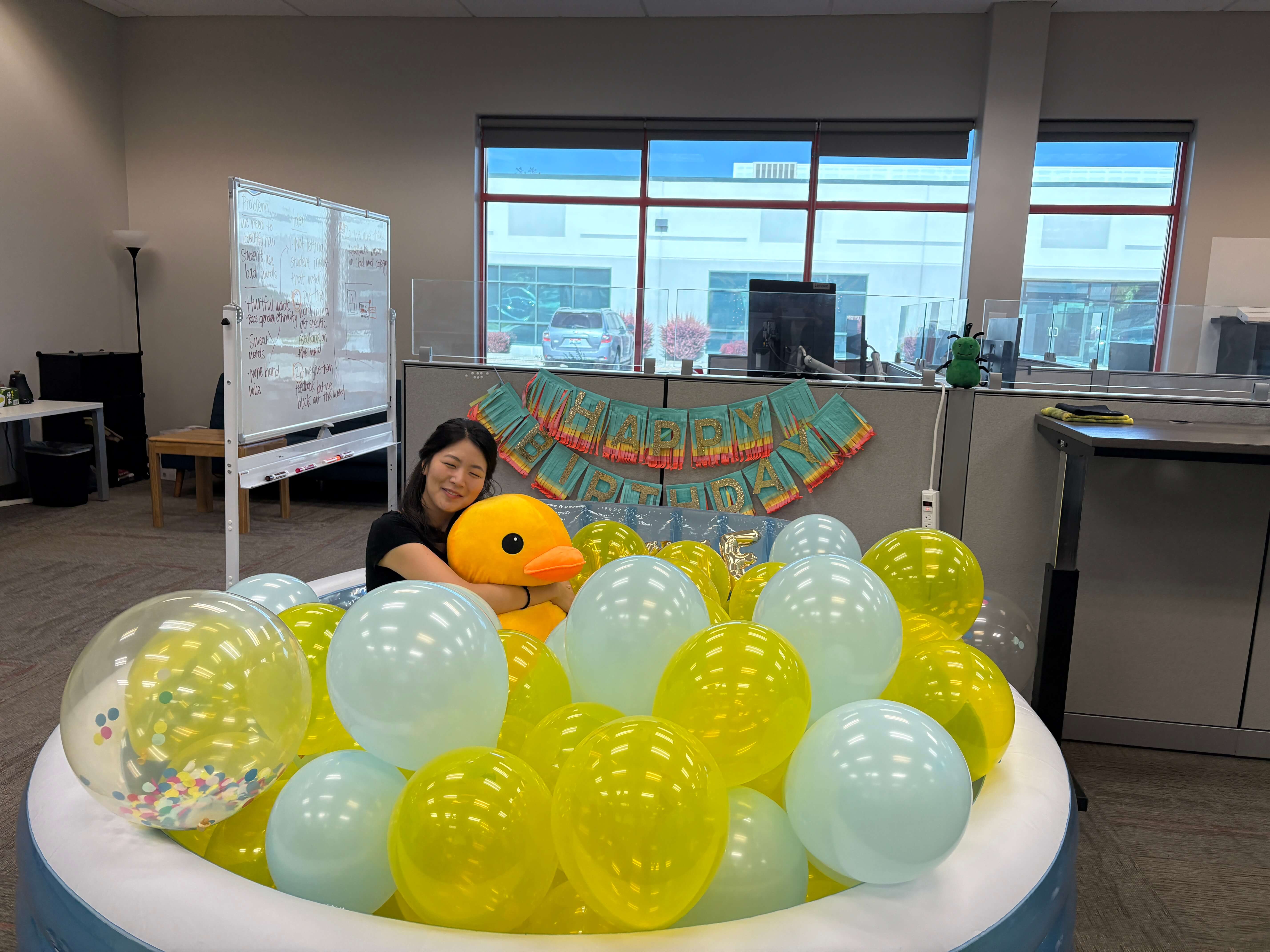 a person standing in front of a building