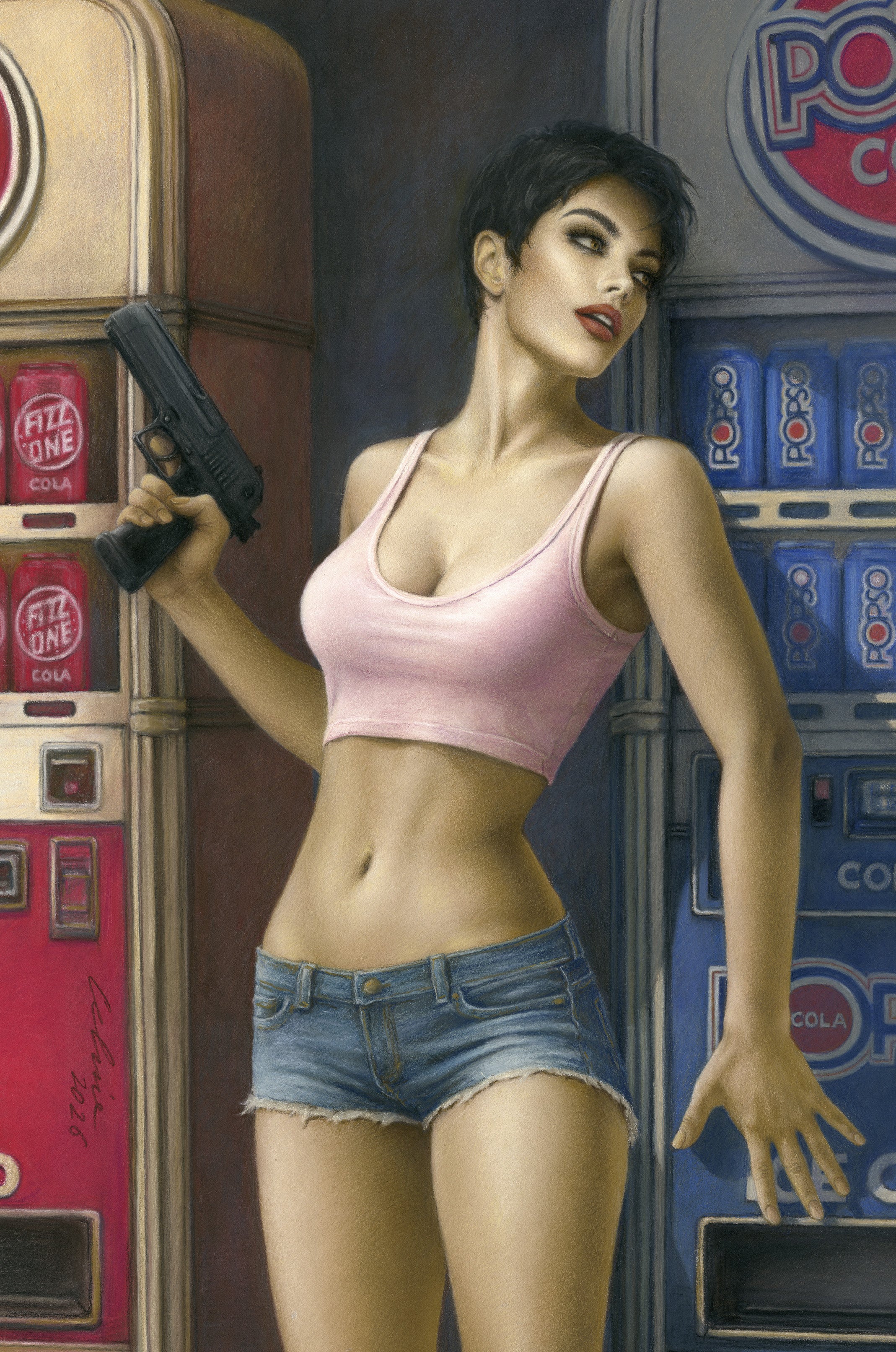 Pop Kill #3 Celina Big Dex Comics MegaCon Exclusive Denim Heat Virgin Variant comic cover