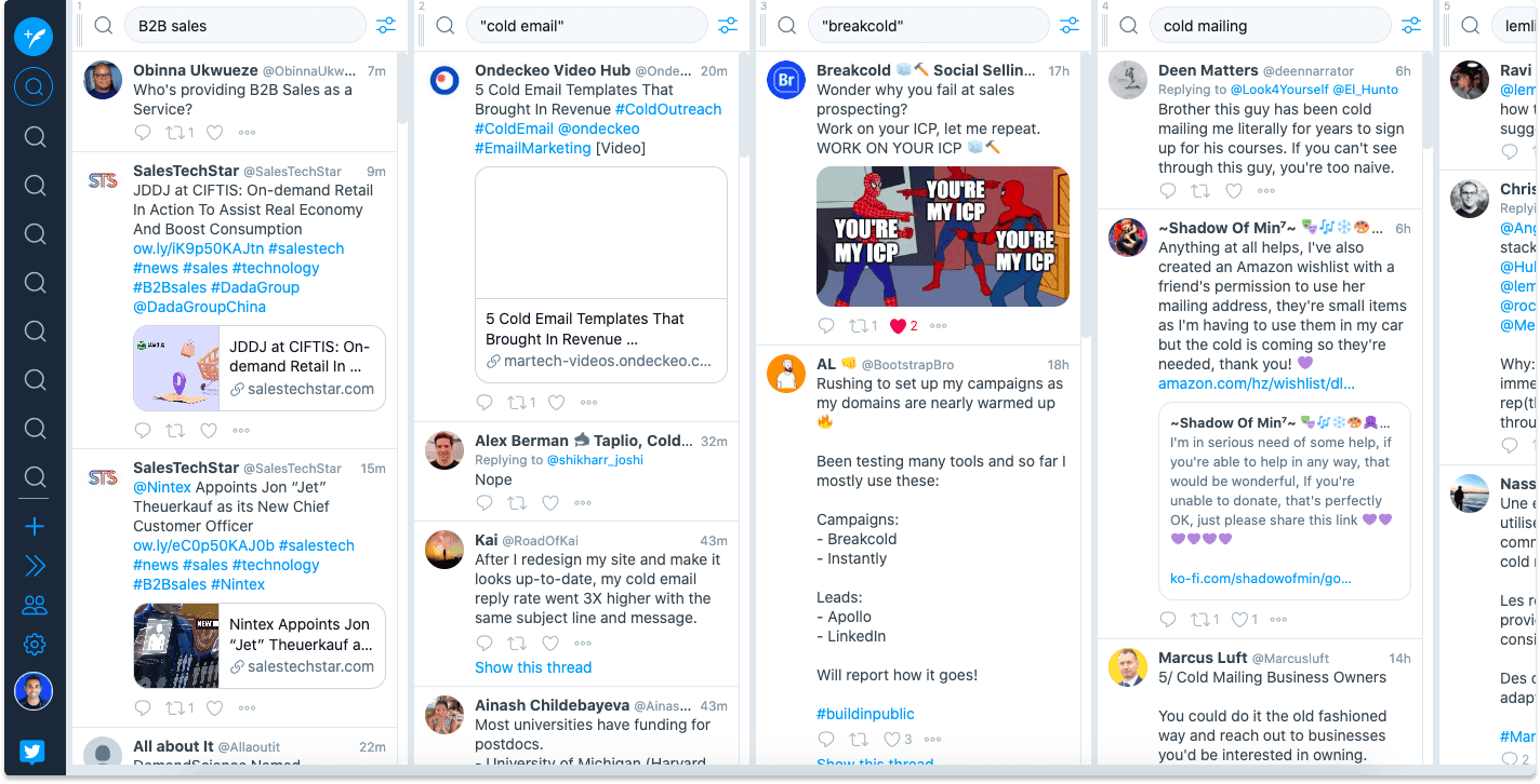 Twitter CRM TweetDeck | Breakcold